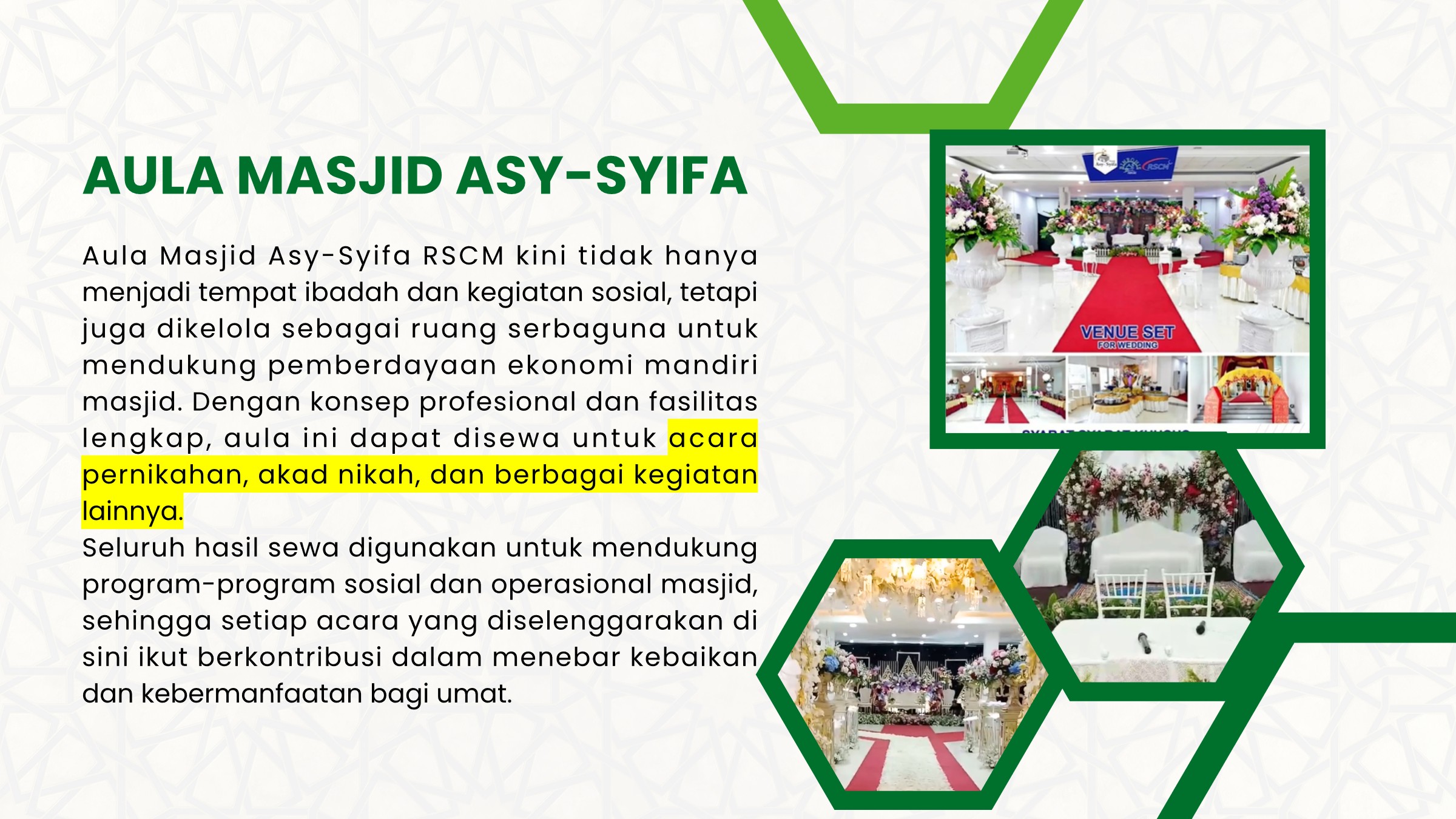 Aula Masjid Asy Syifa